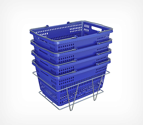 Корзина пластиковая с металлическими ручками, 30 литров METAL, применение