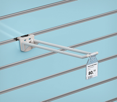 Откидной ценникодержатель на крючок PP-TAG, применение