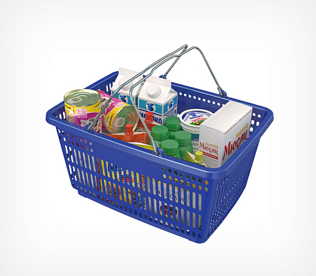 Корзина пластиковая с металлическими ручками, 30 литров METAL