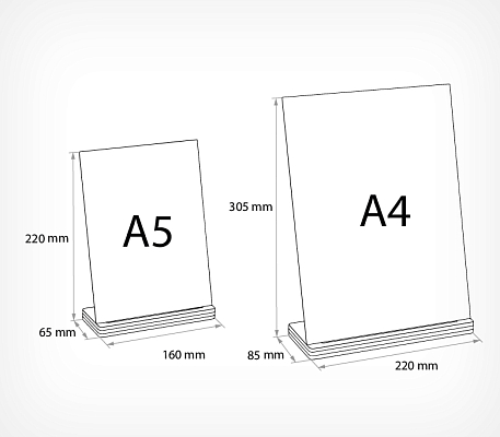 Менюхолдер SIGNHOLDER L-stand  SIGNHOLDER L-stand , схема, габариты