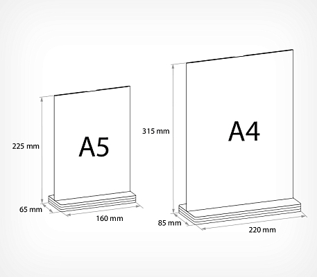 Менюхолдер SIGNHOLDER T-stand  SIGNHOLDER T-stand , схема, габариты