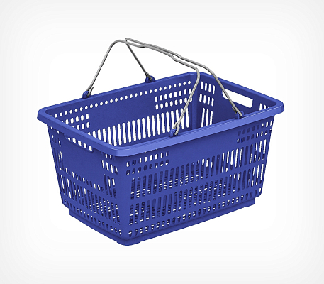 Корзина пластиковая с металлическими ручками, 30 литров METAL