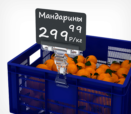 Ценникодержатель на прищепке универсальный с широким зажимом FX-GRIP