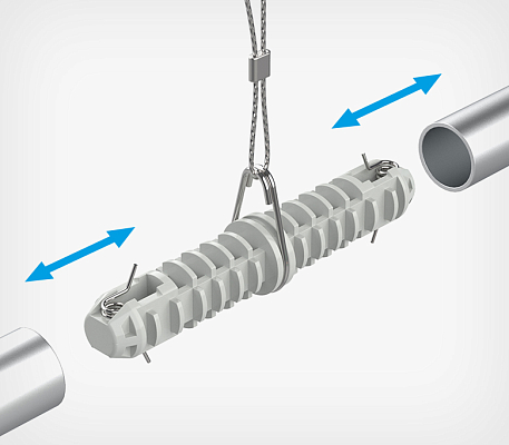 Соединитель пластиковый прямой для профиля AIRTRACK  AIR-I-FIX