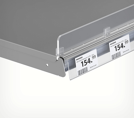 Ценникодержатель полочный для полок ARNEG, с высотой замка 26 мм ARN с замком 26