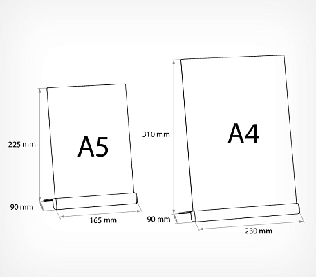 Менюхолдер SIGNHOLDER ALU-stand  SIGNHOLDER ALU-stand , схема, габариты