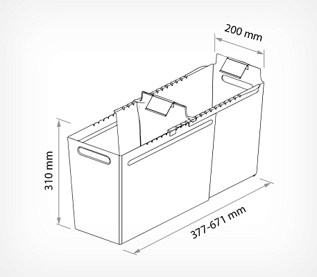 Раздвижной контейнер SLIDEBOX  SLIDEBOX, схема, габариты